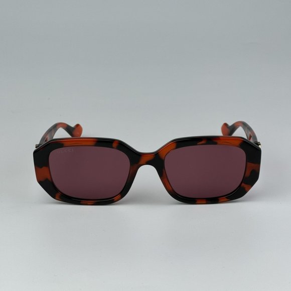 Gucci GG1535S 005 BRAND NEW Sunglasses Orange Havana Violet Women Geometric main image 4
